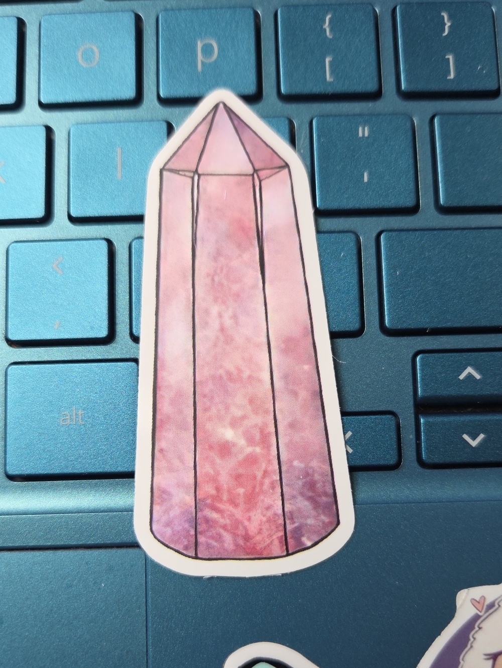 Pink Crystal Sticker for Phones & Accessories
